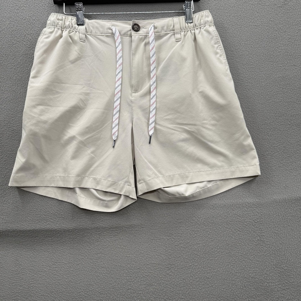 Chubbies Shorts Mens XL Beige Chino Stretch 6 Inseam Elastic Waist Casual Summer